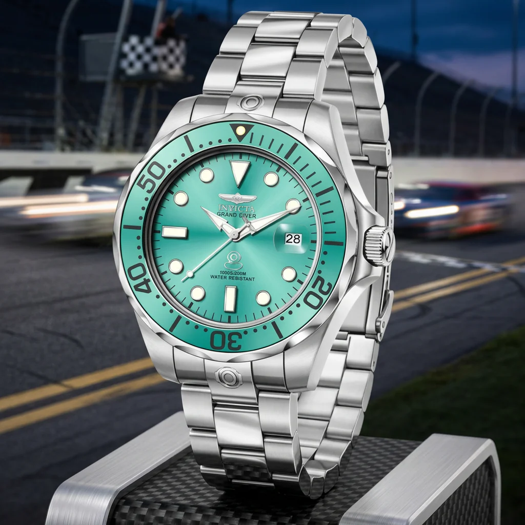 Invicta Men's 47mm Pro Diver Automatic Robin's Egg Blue Bracelet Watch - Image 5