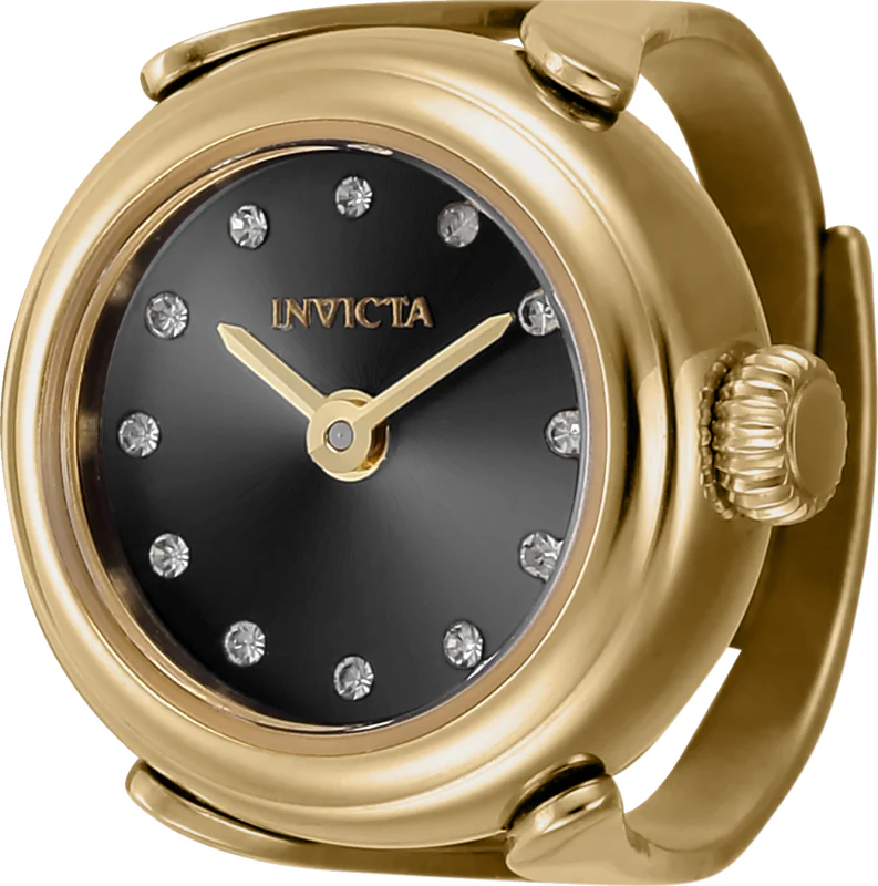 Invicta Women's 17mm Angel Quartz Crystal Accented Mini Ring Watch - Image 3