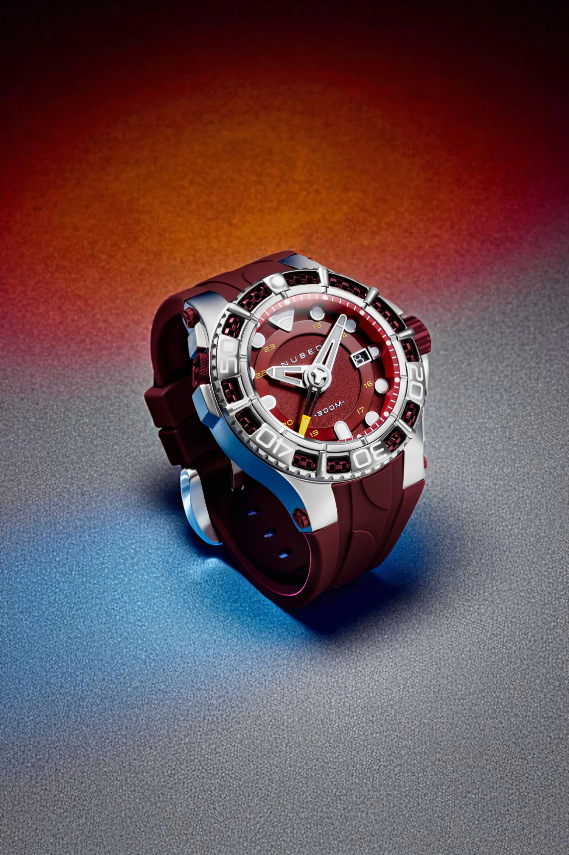Nubeo Men's 50mm Manta Automatic Limited Edition Silicone Strap Watch - Image 9