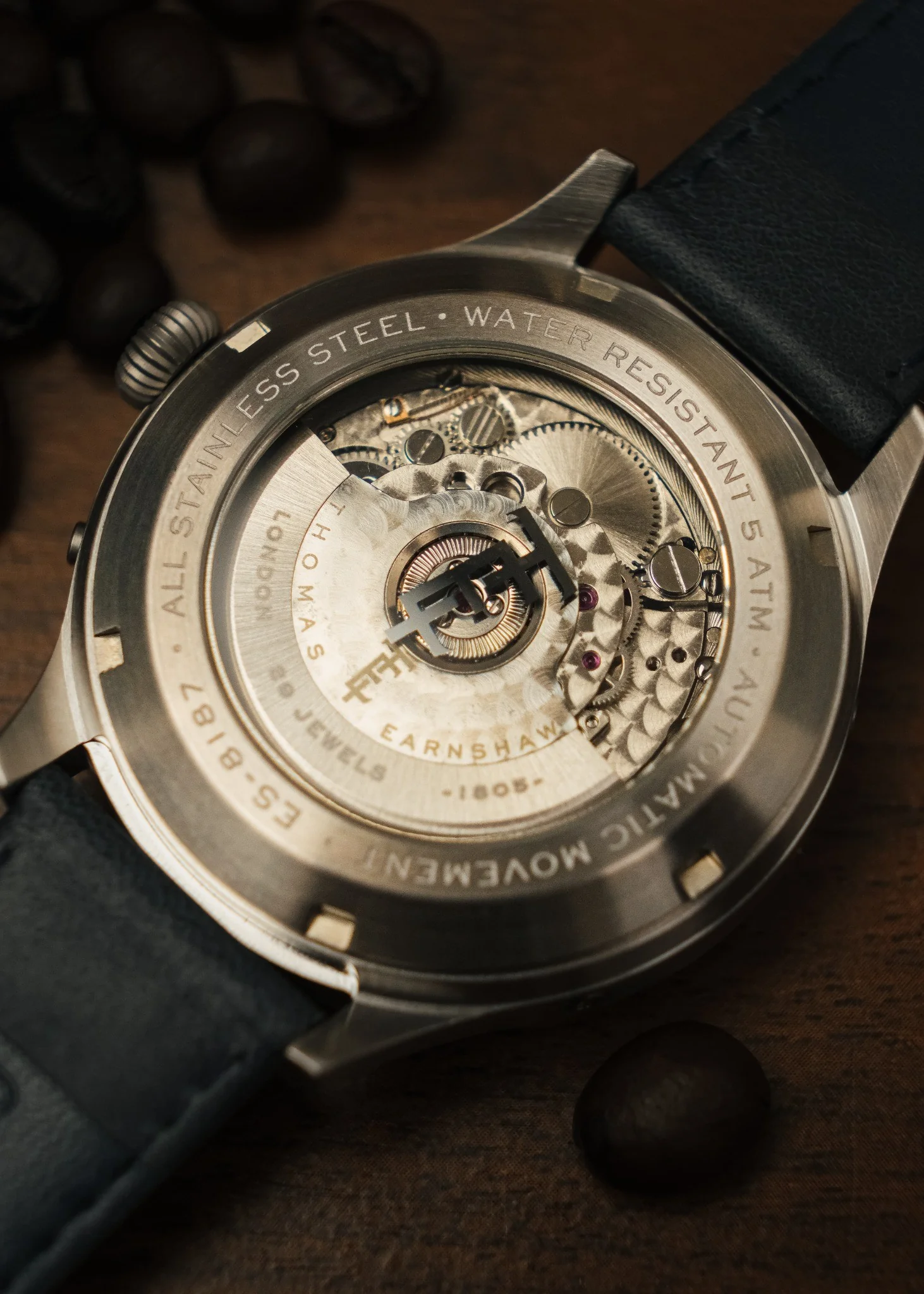Thomas Earnshaw Men's 43mm Baron Grand Open Heart Automatic Bracelet Watch - Image 6